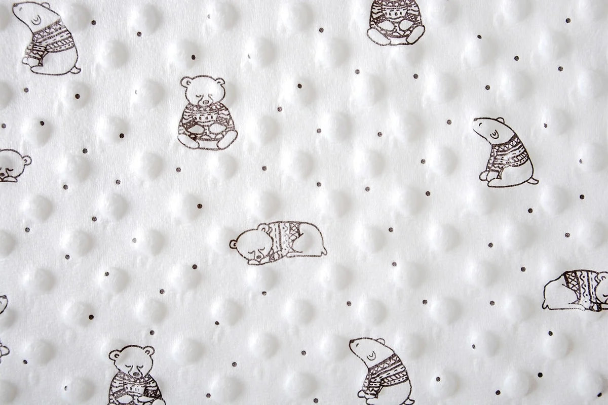 Minky ours Blanc