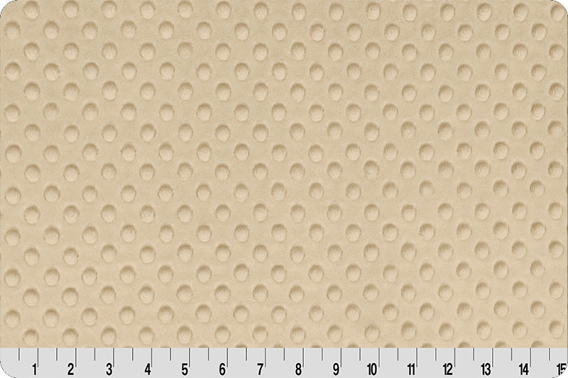 Minky à pois Beige
