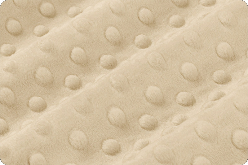 Minky à pois Beige