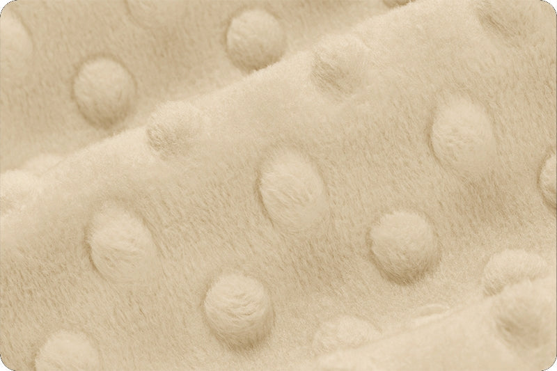 Minky à pois Beige