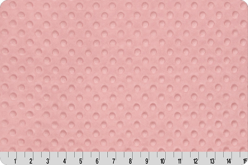 Minky à pois Rose Poudré