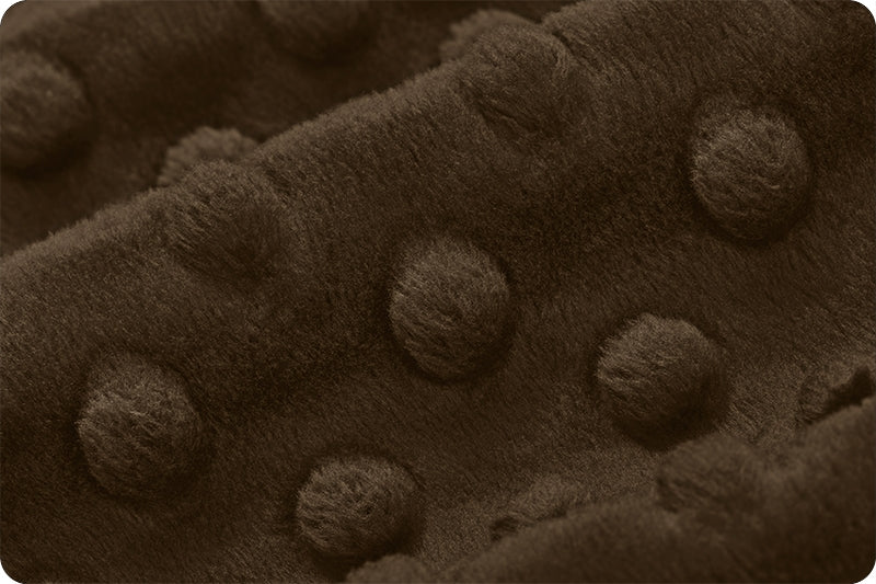 Minky à pois Chocolat