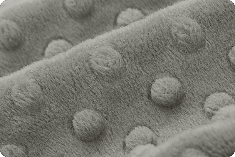 Minky à pois Charbon