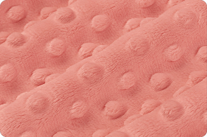 Minky à pois Corail