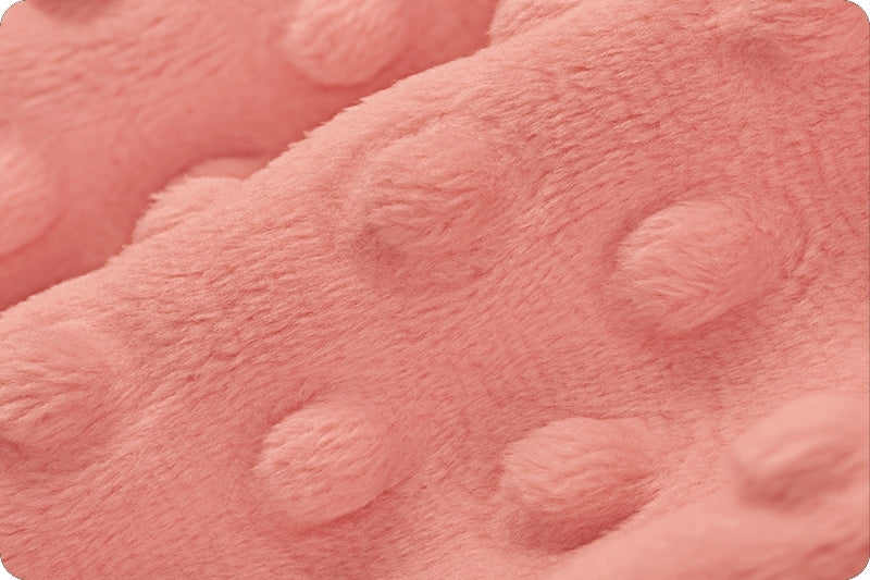 Minky à pois Corail