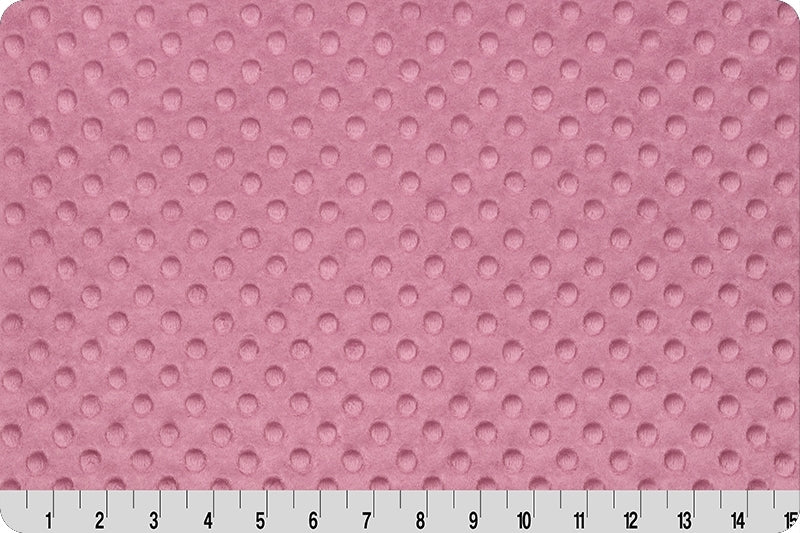 Minky à pois Dusty rose