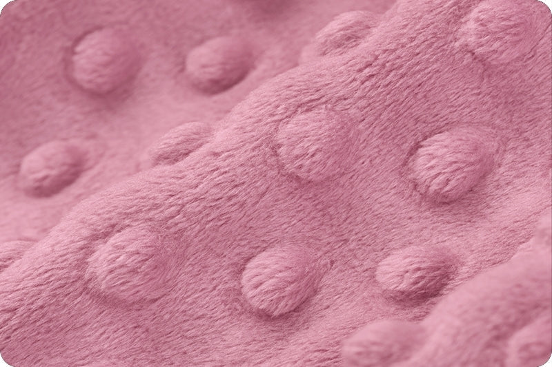Minky à pois Dusty rose
