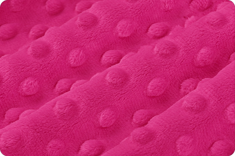 Minky à pois Fuchsia