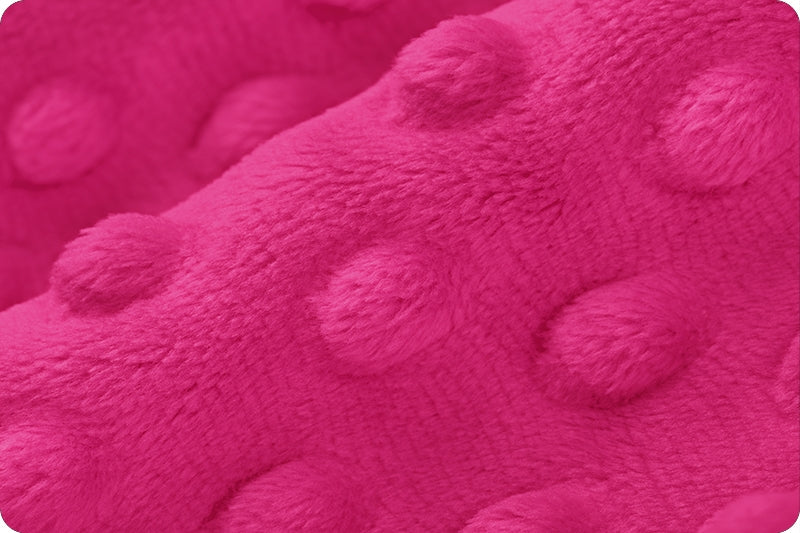 Minky à pois Fuchsia