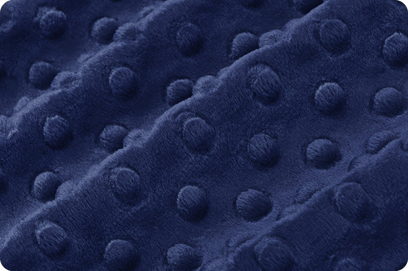 Minky à pois Bleu Marine