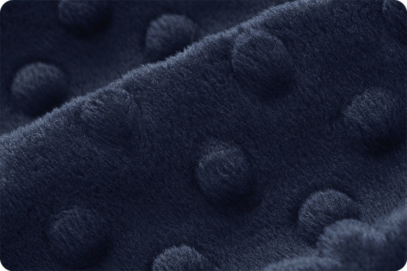 Minky à pois Bleu Nuit