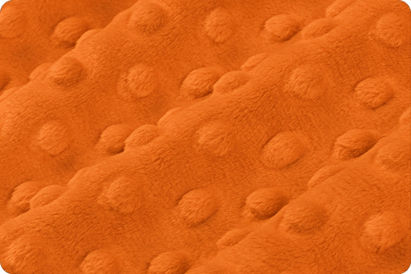 Minky à pois Mandarine