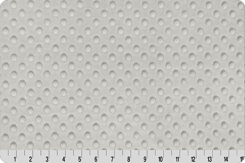 Minky à pois Platine