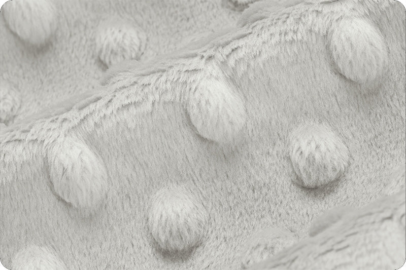 Minky à pois Platine