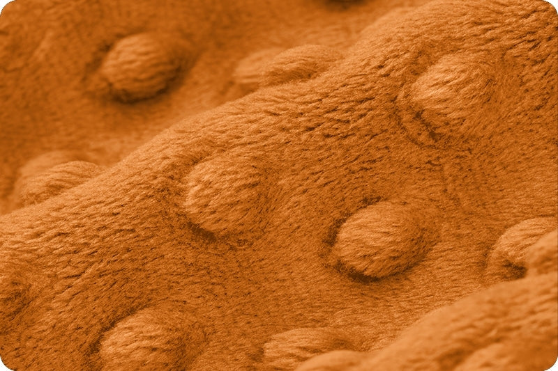Minky à pois Rouille