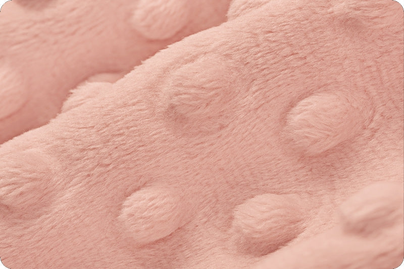 Minky à pois Rose coquillage