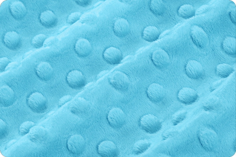 Minky à pois Turquoise