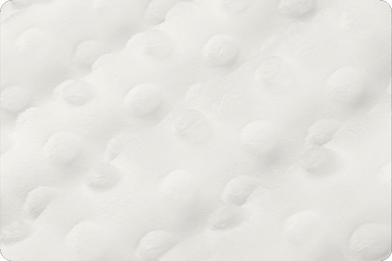 Minky à pois Blanc