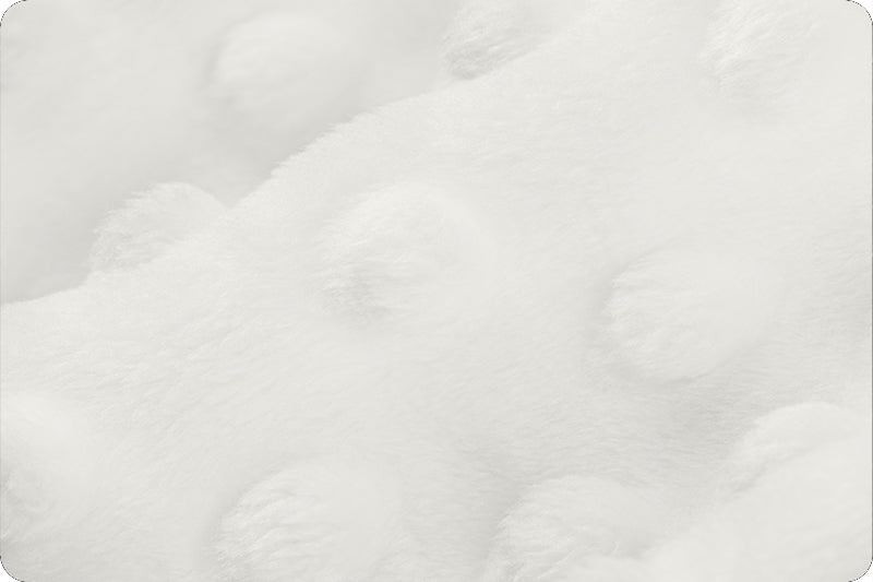 Minky à pois Blanc