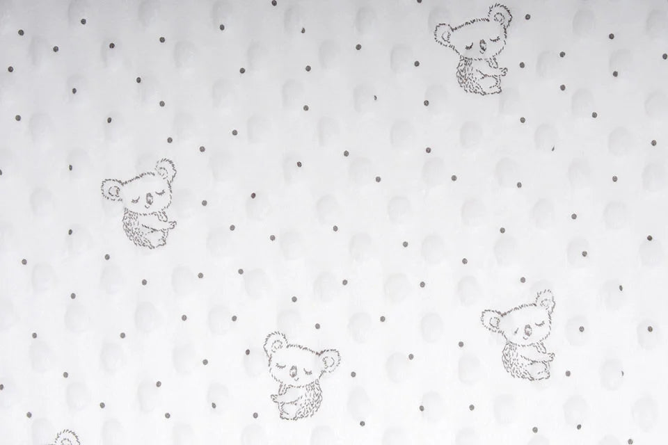 Minky koala Blanc