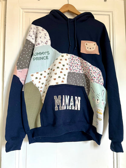 Pull à capuche souvenir Patchwork complet