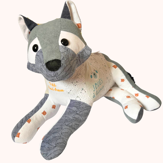 Loup en peluche souvenir