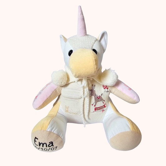Licorne en peluche souvenir