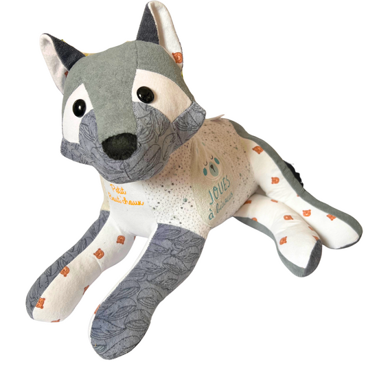 Loup en peluche souvenir
