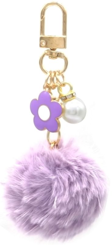 Porte-clef doux lila lavande 4,5cm