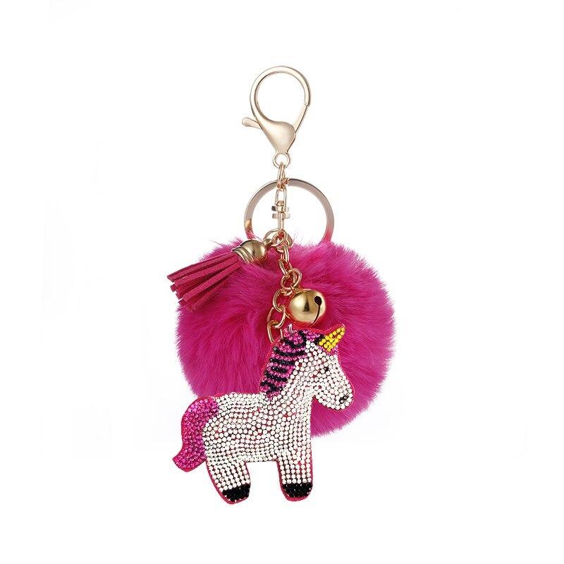 Porte-clef licorne rose 9cm