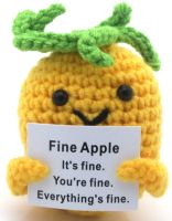 Ananas Positif en crochet Positive Friends 7cm