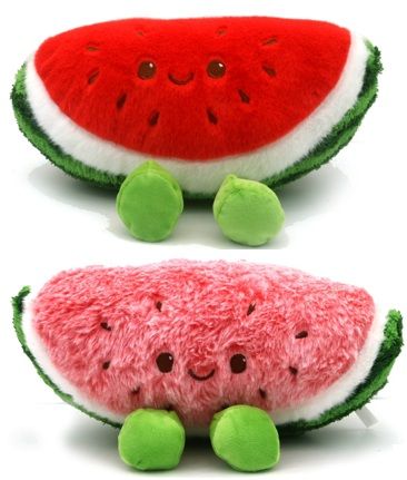 Peluche tranche de pastèque 24cm