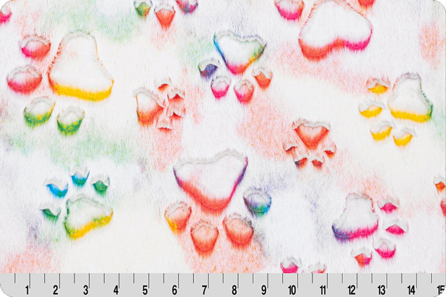 Luxe Cuddle® Pattes de chien arc en ciel