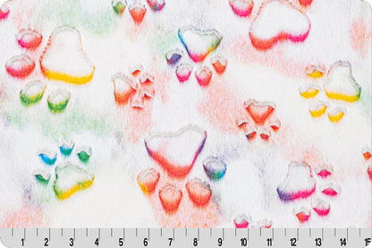 Luxe Cuddle® Pattes de chien arc en ciel