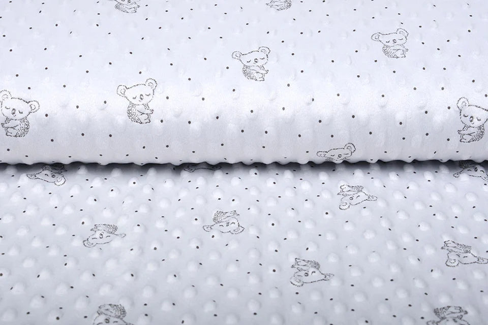 Minky koala Argenté