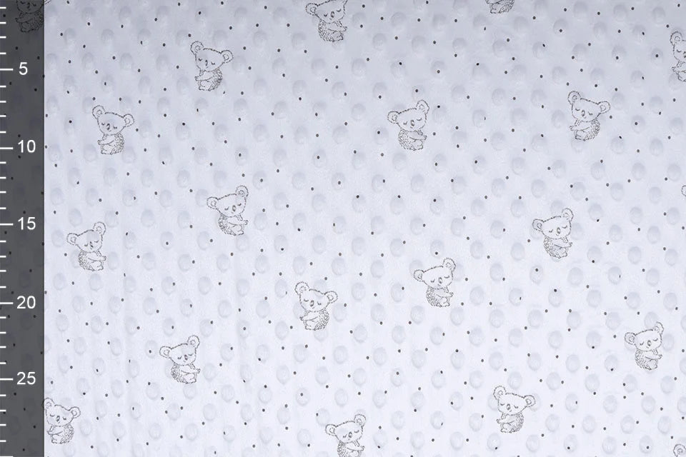 Minky koala Argenté