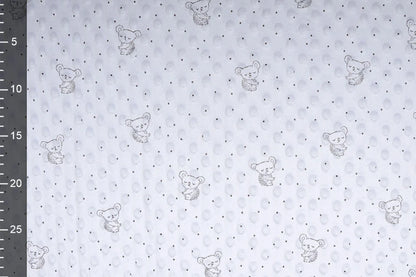 Minky koala Argenté